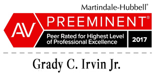 AV Preeminent rated attorney Martindale-Hubbell 2025 Grady Irvin Tampa